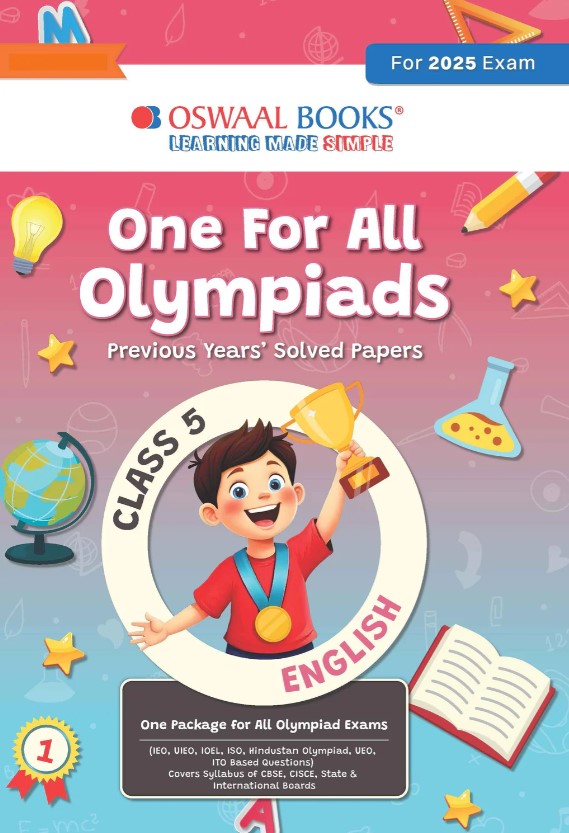 Oswaal One for All Olympiads Chapter-wise Previous Years Solved Papers, Prep-Guide Class 5 English For 2025 Exam